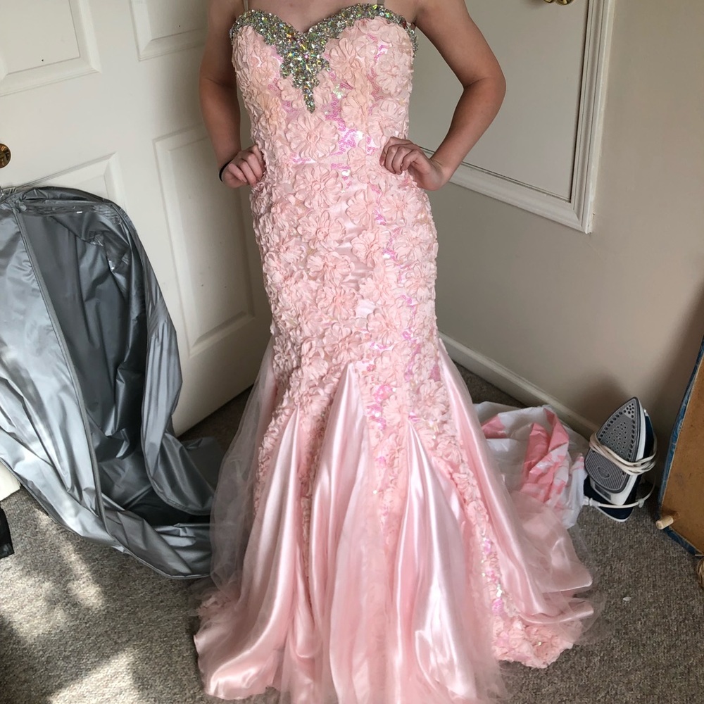 Blush Prom Pink Mermaid Dress